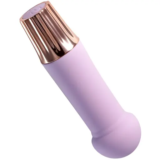 Міні-вібратор Crushious Mellow Puff лавандовий 11 х 3.2 см - фото 2