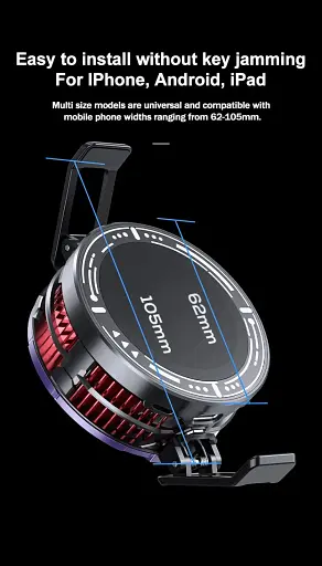 Кулер активне охолодження для телефону / планшета Memo CX08 AI c магнітним і механічним кріпленням Purple (18515) - фото 8