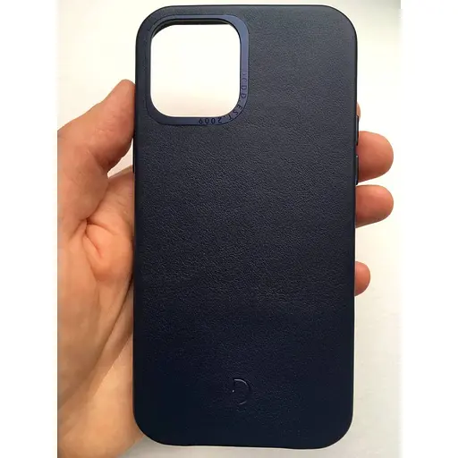 Оригинальный кожаный чехол Decoded Leather Case для iPhone 12 Mini (5.4") Matt Navy Blue - фото 5