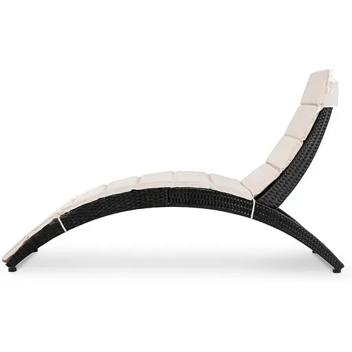 Садовый шезлонг Di Volio Ciampino черный/белый - фото 3