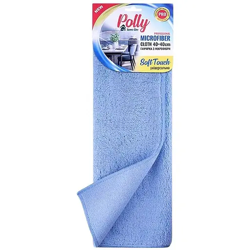 Ганчірка Polly Soft Touch з мікрофібри 40х40 см блакитна