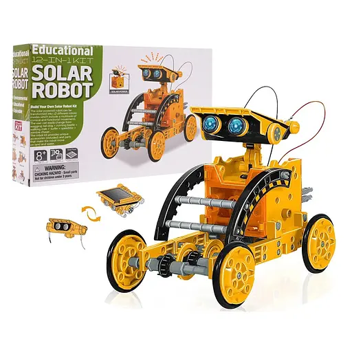 Набор солнечных автомобилей 12 в 1 оранжевый