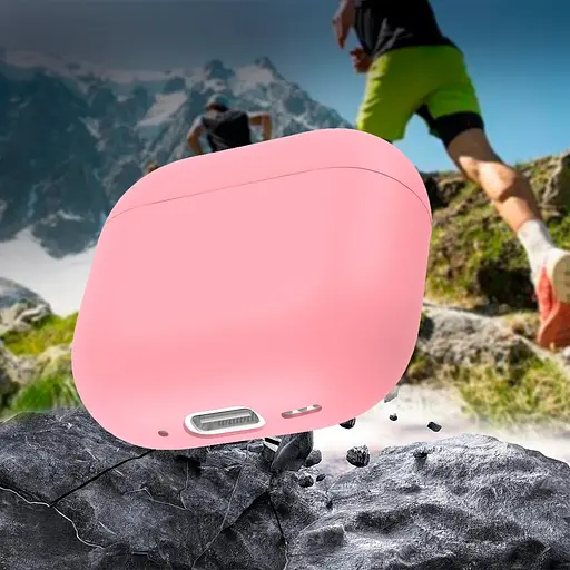 Чехол AhaStyle Ultra-Thin Colorful Silicone Case для Apple AirPods 4 Pink (CP-WG172-PK) [133829] - фото 4