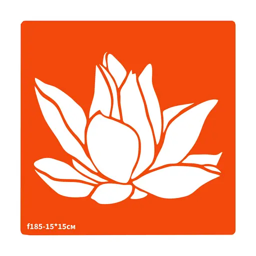 Трафарет для био-тату Цветок Fresh Tattoo f185-15*15см, размер 15х15см - фото 1