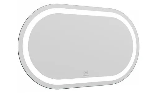 Дзеркало Volle Luna Ovalado овальне горизонтальне 100x70 см, з підсвічуванням по контуру, з підігрівом, сенсорним вимикачем хром 1648.54141700, Хром - фото 2