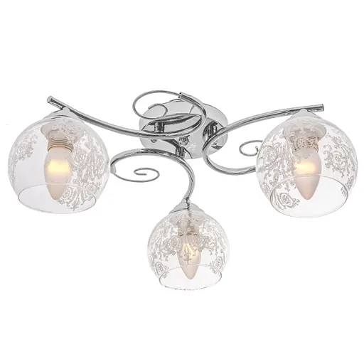 Люстра стельова Brille в спальню E27 60W CH (LK-596C/3) - фото 4