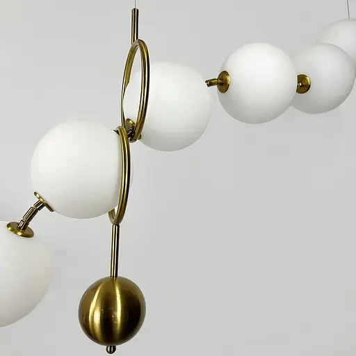 Светодиодный светильник PEARLIES на 10 белых шаров длиной 195 см Line F | Ст. MBJ9-1950 (D150-10) - фото 2