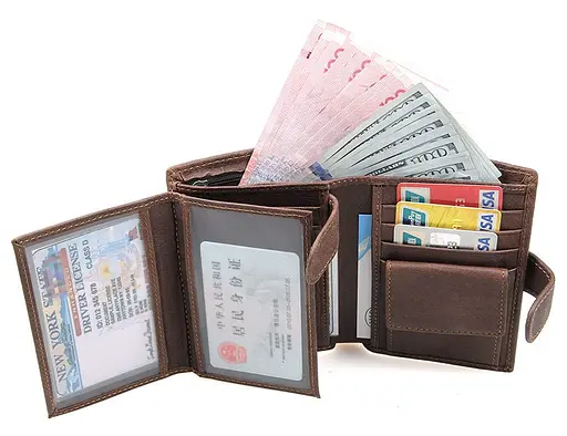 Чоловічий шкіряний гаманець Vintage 10х13 см acs0014991 - фото 8