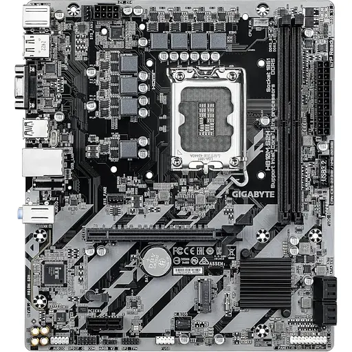 Материнская плата Gigabyte LGA1851, H810M S2H, H810, 2xDDR5, 1xPCI-E 4.0 x16, 1xPCI-E 3.0 x1, 4xSATA3, 1xM.2, Realtek 7.1, Realtek GbE, VGA/HDMI/DP, MicroATX