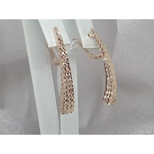 Золоті сережки Favoritum з алмазною гранню. 210086_А - фото 3