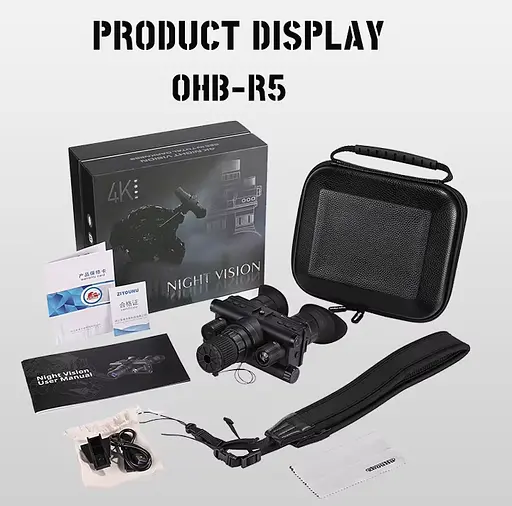 Цифровой бинокль ночного видения с креплением на голову Ziyouhu OHB-R5 1080P (до 600м) с ИК-видеокамерой HD - фото 9