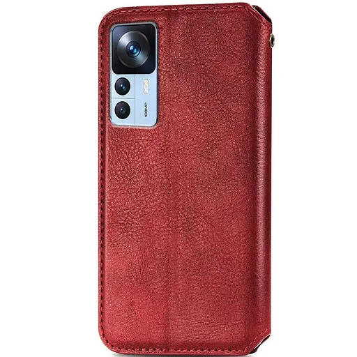 Шкіряний чохол-книжка Getman Cubic (PU) для Xiaomi 12T / 12T Pro Червоний - фото 2