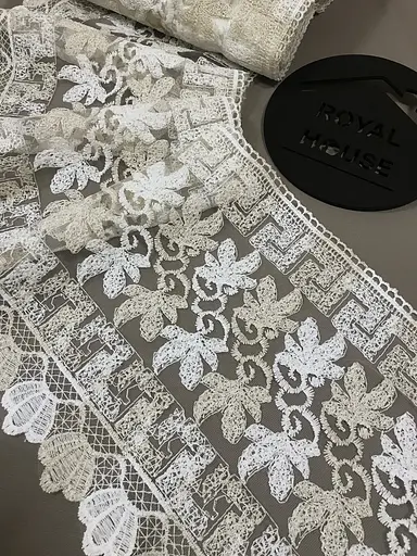 Мереживо Версаче біло-золота - фото 2