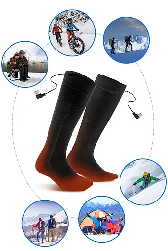 Шкарпетки KC-BS001 з підігрівом та блоком живлення 2400mAh на дистанційному управлінні (36-40 розмір) - фото 10