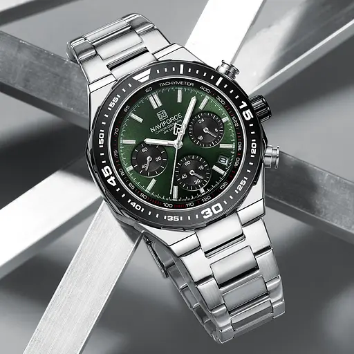 Наручний годинник чоловічий Naviforce Ocean Сріблястий (3493) - фото 5