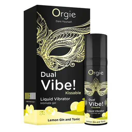 Рідкий вібратор Orgie Dual Vibe! Liquid Vibrator Lemon Gin and Tonic 15 мл - фото 1