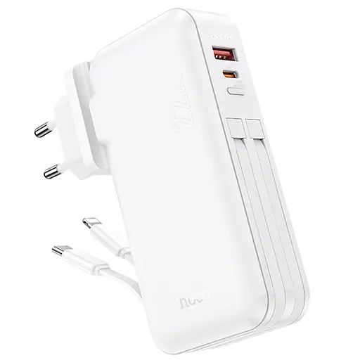 Портативний ЗП Power Bank Hoco J126 Travel 22.5W+PD20W 10000 mAh White - фото 2