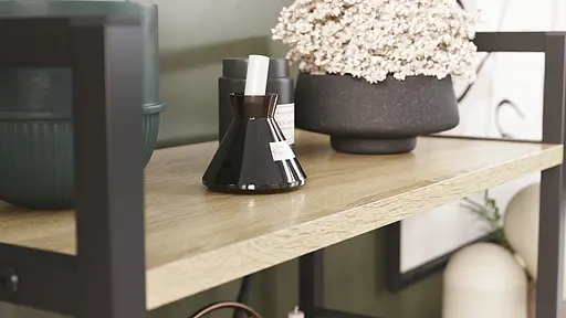 Этажерка 4/60 Ferrum-decor Серии Коннект 120x60x28 черный ДСП Дуб Сонома 16мм (FRD-104239) - фото 2