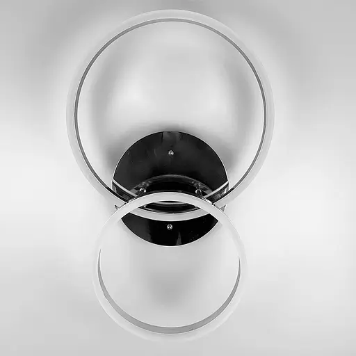 Світлодіодна срібна люстра Anelli на 2 кільця Line.F A 8008/2 CR - фото 2