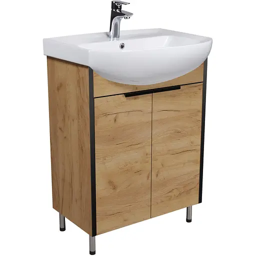 Тумба Мойдодир Dakota Craft 60 з умивальником Proxy 60 дуб крафт - фото 1