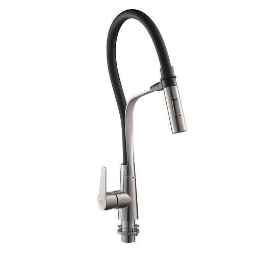 Змішувач для кухні Koer KI-70022-02 із силіконовим виливом black KR4799 Нержавіюча сталь - фото 8