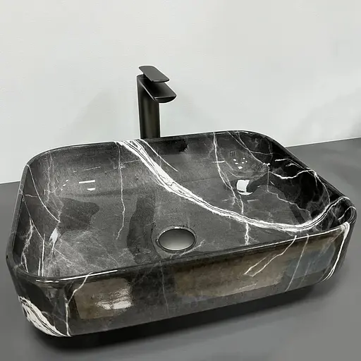 Умивальник VBI Palermo dark gray agate накладний VBI-012304, Мармур - фото 1