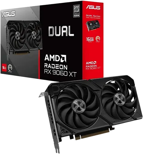 Видеокарта AMD Radeon RX 9060 XT 16GB ASUS OC DUAL (90YV0LG2-M0NA00)