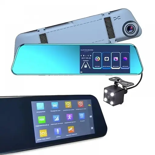 Зеркало с видеорегистратором L1039 5'' (2 камеры) touch AHD - фото 3