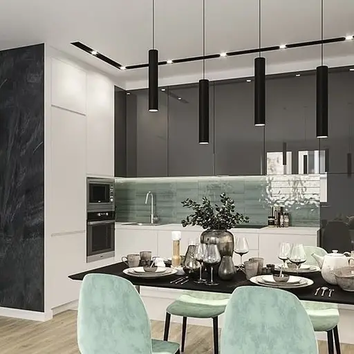 Підвісний світильник у чорному корпусі 34х8 см потужністю 30W | Арт. LP 30W BK | Line F - фото 1