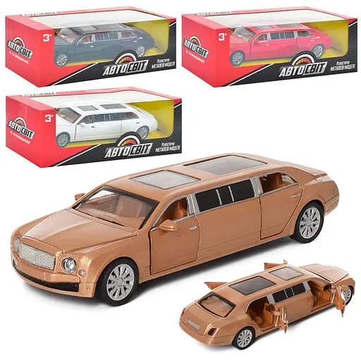 Машинка лимузин АвтоСвит, AS-1986, металл, инерция, 18 см (В ассортименте) - фото 2