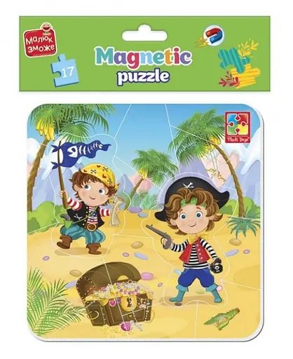 Игра развивающая Vladi Toys магнитные пазлы Малыш сможет Пираты (укр)