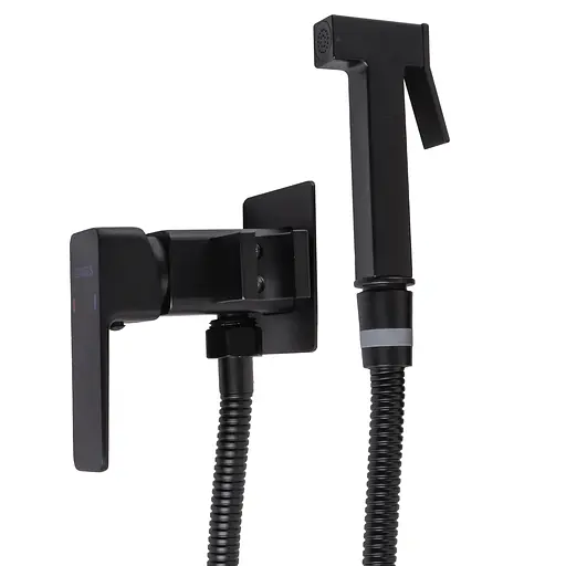 Набір гігієнічного душа прихованого монтажу Globus Lux Milano GLM-0-106MIX-BB, Чорний матовий - фото 8