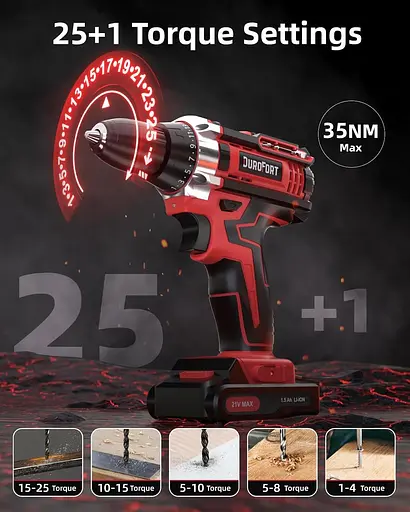 Акумуляторний дриль-шуруповерт DuroFort 21 В - фото 4