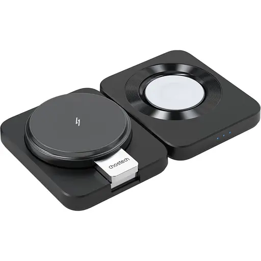 Беспроводное зарядное устройство Choetech T636-F Qi2 3in1 Foldable Magsafe Wireless Charger Black [127160] - фото 5