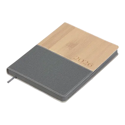 Щоденник датований Buromax Coral 2026 A5 штучна шкіра сірий (BM.21155-09) - фото 3