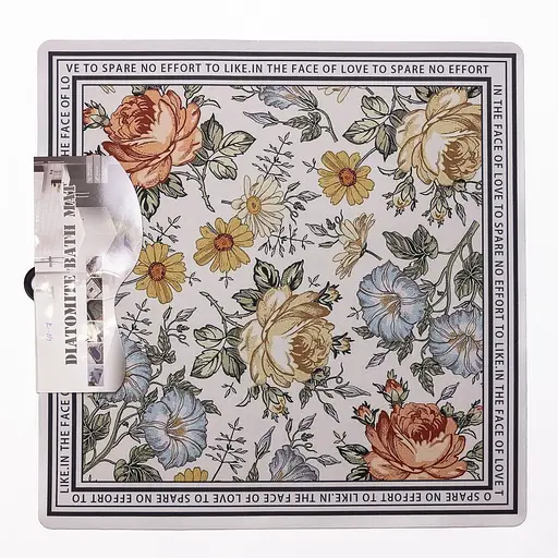 Коврик для ванной комнаты из мягкого диатомита 58×58 (см) влагопоглощающий коврик для дома ванны - фото 4