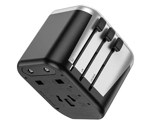 Переходник на все розетки Hoco AC5 зарядное устройство - фото 3