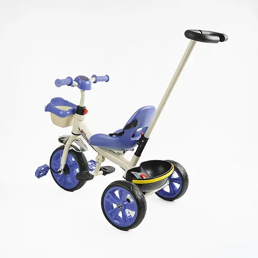 Трехколесный велосипед Best Trike BS-70362 с родительской ручкой и озвучиванием синий - фото 2