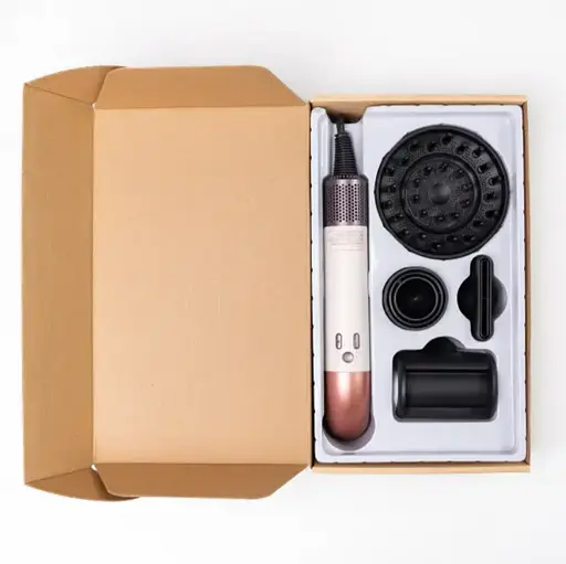 Фен-стайлер для волос Super Hairdryer 1600 Вт 4 насадки, розовый - фото 5