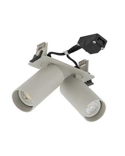 Світильник поворотний, спот Nowodvorski 11444 Fourty Surface II GU10 2x10W IP20 Сірий - фото 1