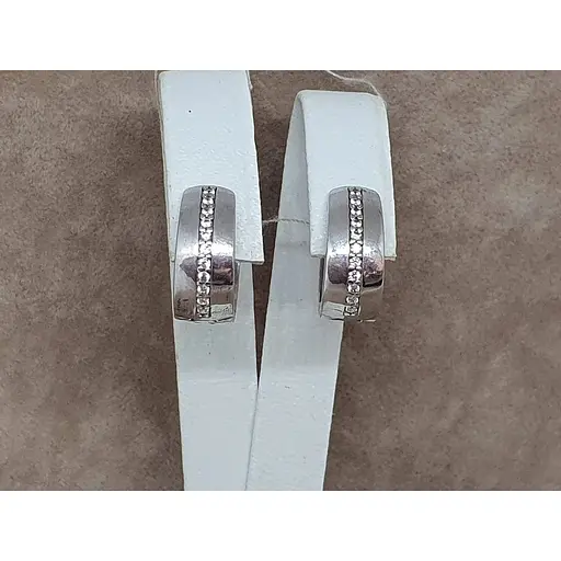 Серебряные серьги Лазурит с фианитами. 29012р - фото 3