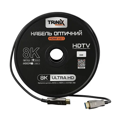 Кабель HDMI V2.1 оптический 35м Trinix (AOC-HDMI8k-35m) (74-00146) - фото 2