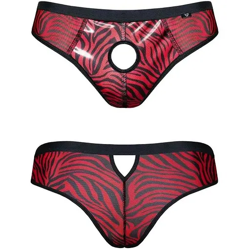 Чоловічі труси-бразиліани Regnes Fetish Planet otwartym L (чорний з червоним)