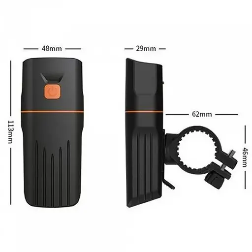 Велофонарь + габарит QX-T3306 (3xXML-T6 + габарит-6SMD) + PowerBank + microUSB (3 режима и 4 режима) - фото 4