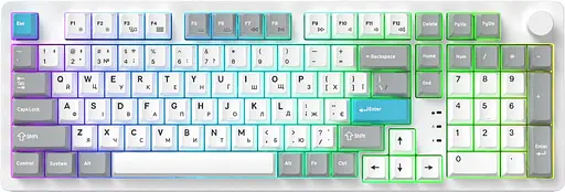 Клавіатура бездротова GamePro Asgard Drakkar Keychron Super Red Switch White (MK305WH) - фото 5