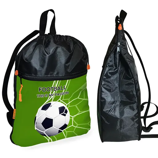 Рюкзак-мішок для школи з футбольним м'ячем дитяча сумка для взуття та спортивного одягу (01461)
