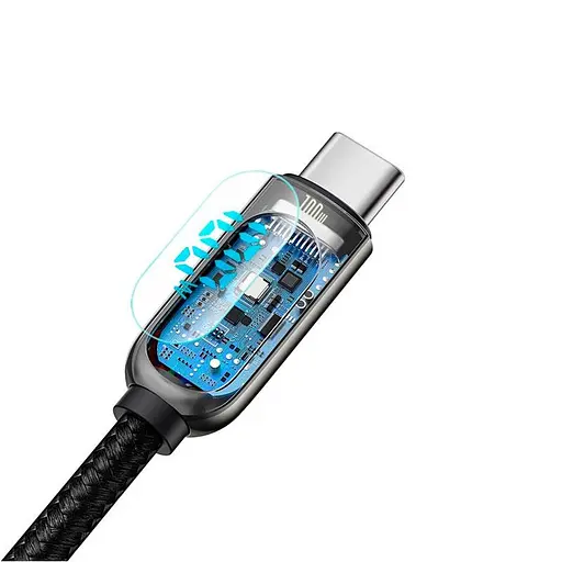 Кабель с дисплеем Baseus Display Fast Charging Data Cable Type-C to Type-C 1 м 100W 5A CATSK-B01 - фото 2