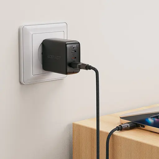 Кабель ACEFAST C10-04 USB to Type-C 3A, 1.2m, silicone, zinc connectors, Black - фото 6