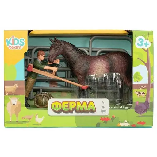 Дитячий іграшковий набір Ферма Kids Team Q9899-X3_2 кінь з парканом - фото 1