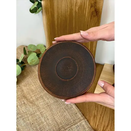 Блюдце для чашки керамичесое (глиняое) - фото 4